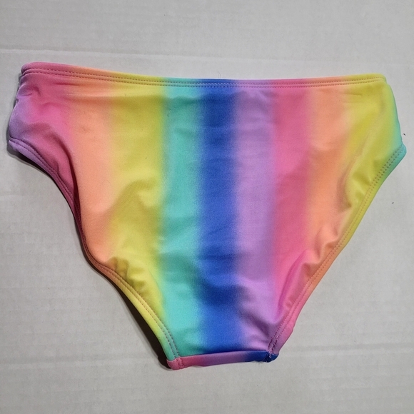 Cat & Jack, Size Lrg  (10/12), Ombre Midrise Bikini Rainbow - Picture 2 of 6